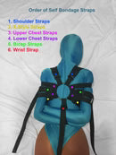 Self-Bondage Box-Tie (Double Security Straps, Nylon Webbing)