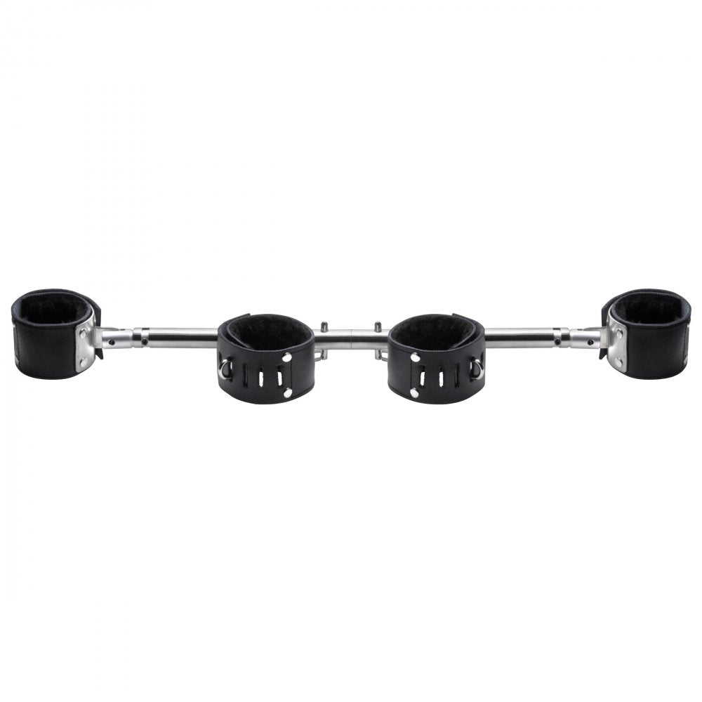 Adjustable Swiveling Spreader Bar with Leather Cuffs